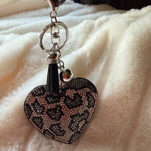 Leopard Print Heart Purse Bling
